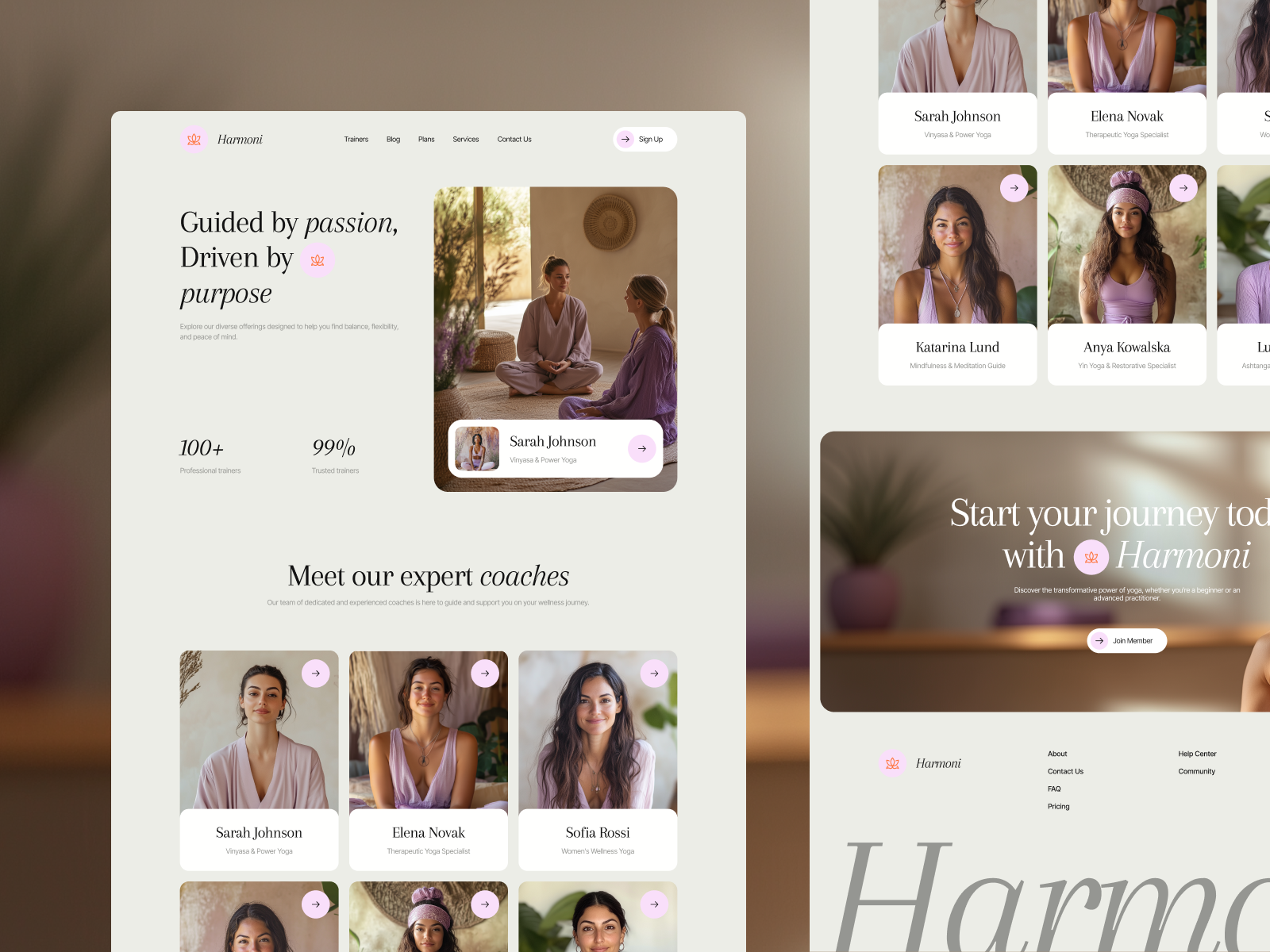 Harmoni - Wellness Framer Template (FREE FIGMA)