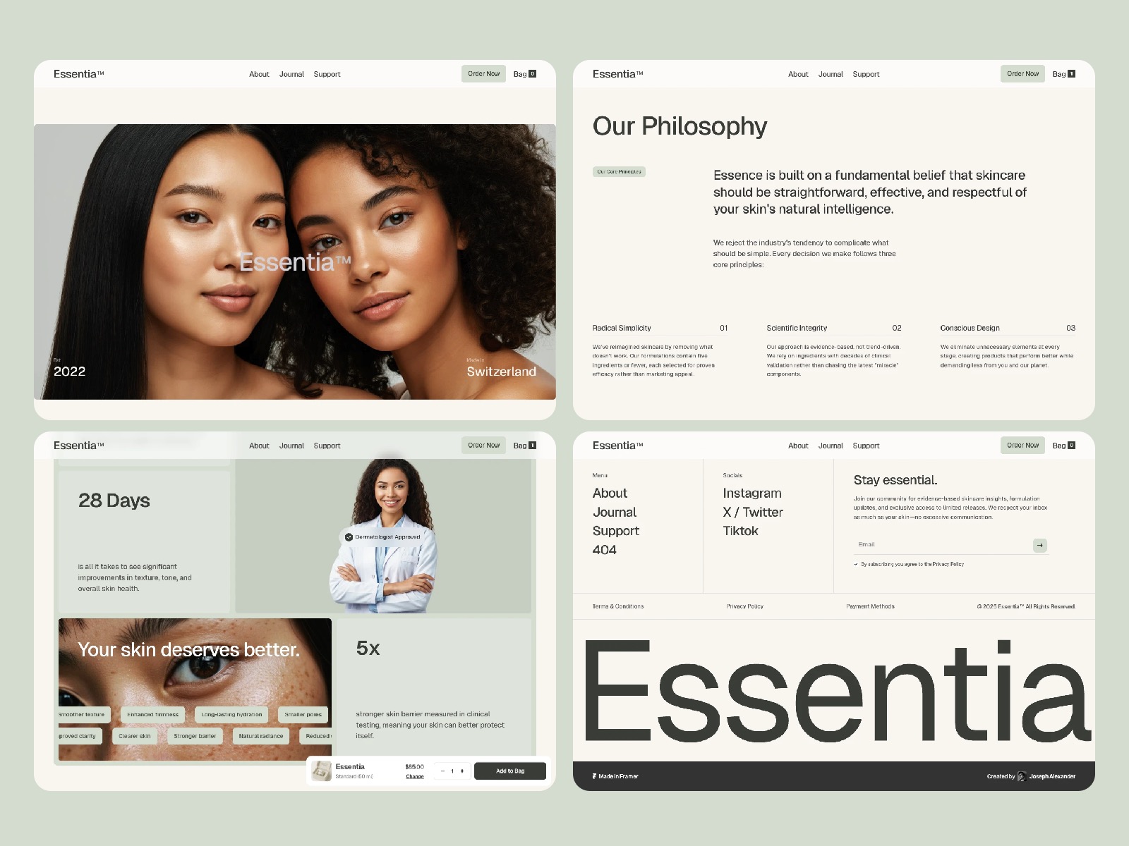 Essentia One Product Framer Ecommerce Template