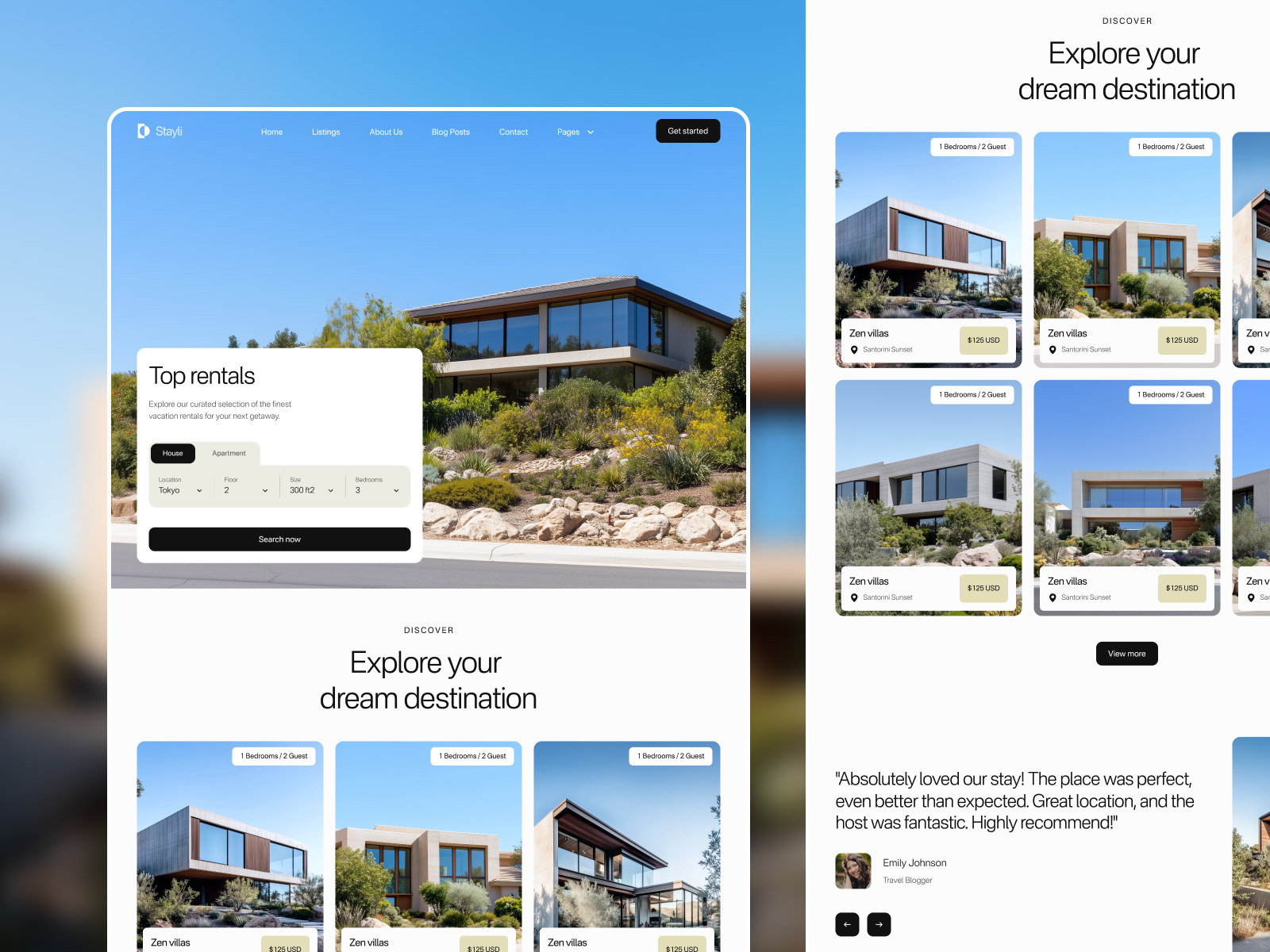 Stayli - Real Estate Webflow Template (FREE FIGMA)