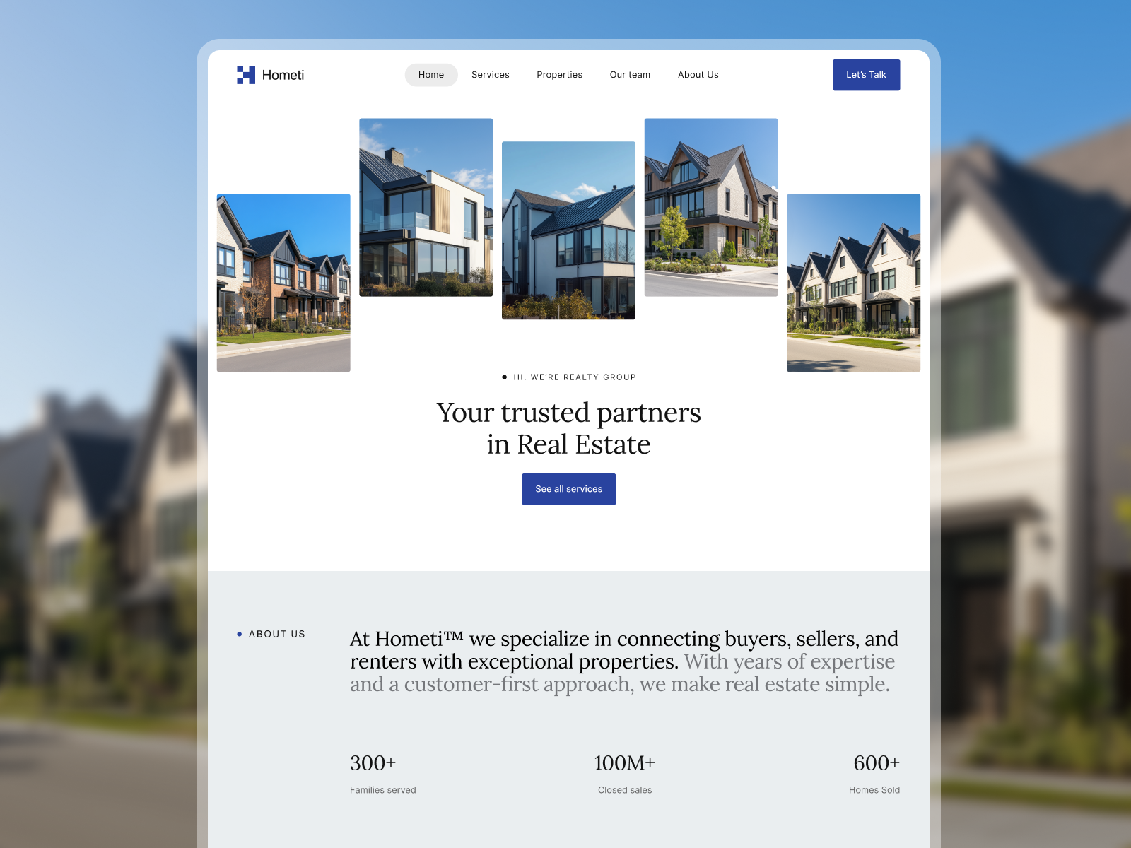 Hometi - Real Estate Webflow Template (FREE FIGMA)