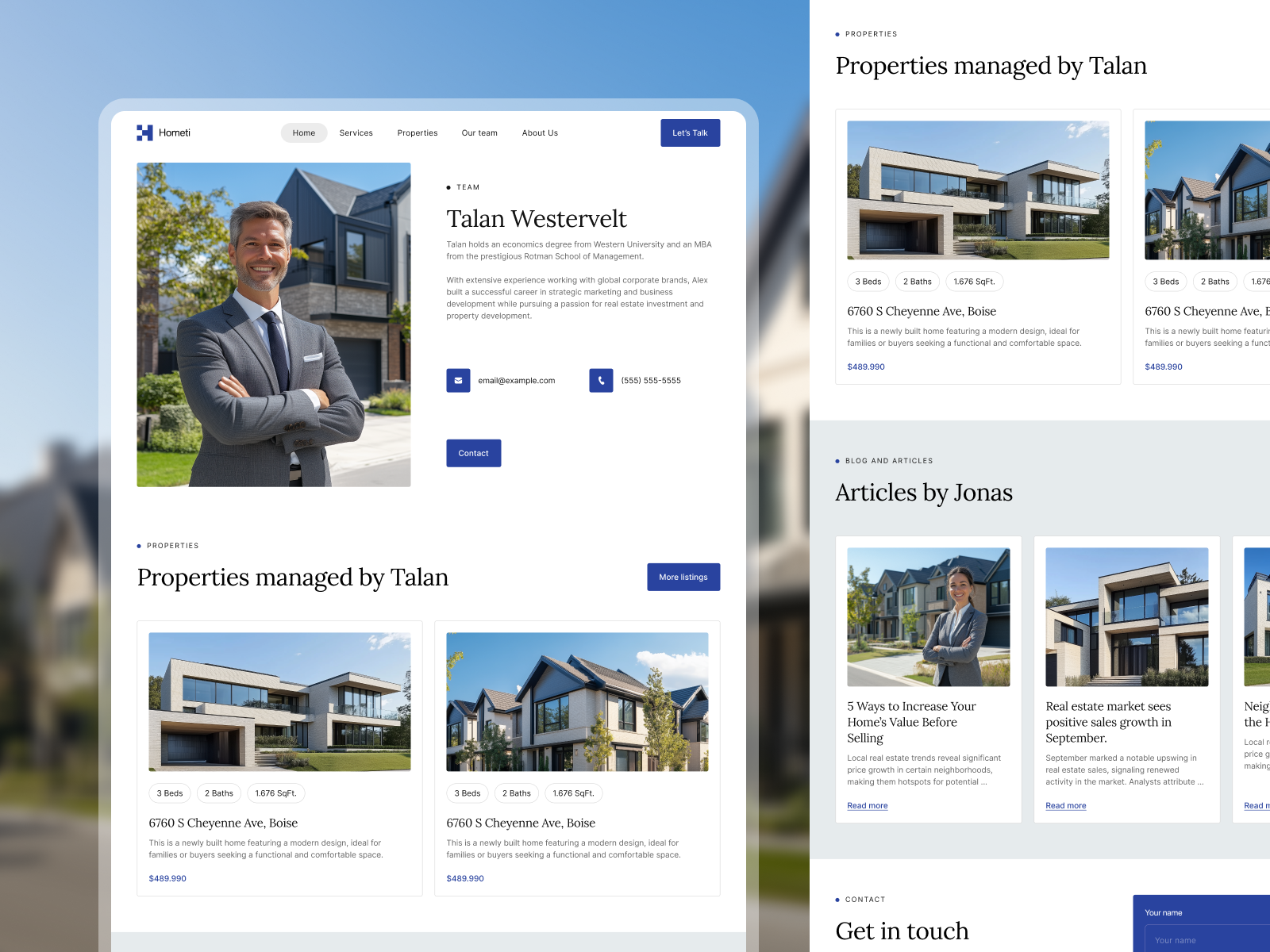 Hometi - Real Estate Webflow Template (FREE FIGMA)