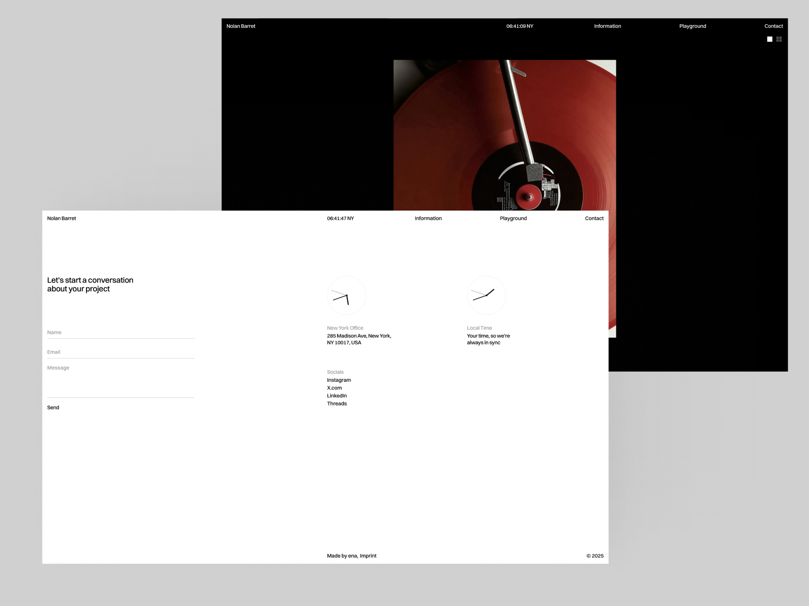 Nolan Barret — Framer Portfolio Template