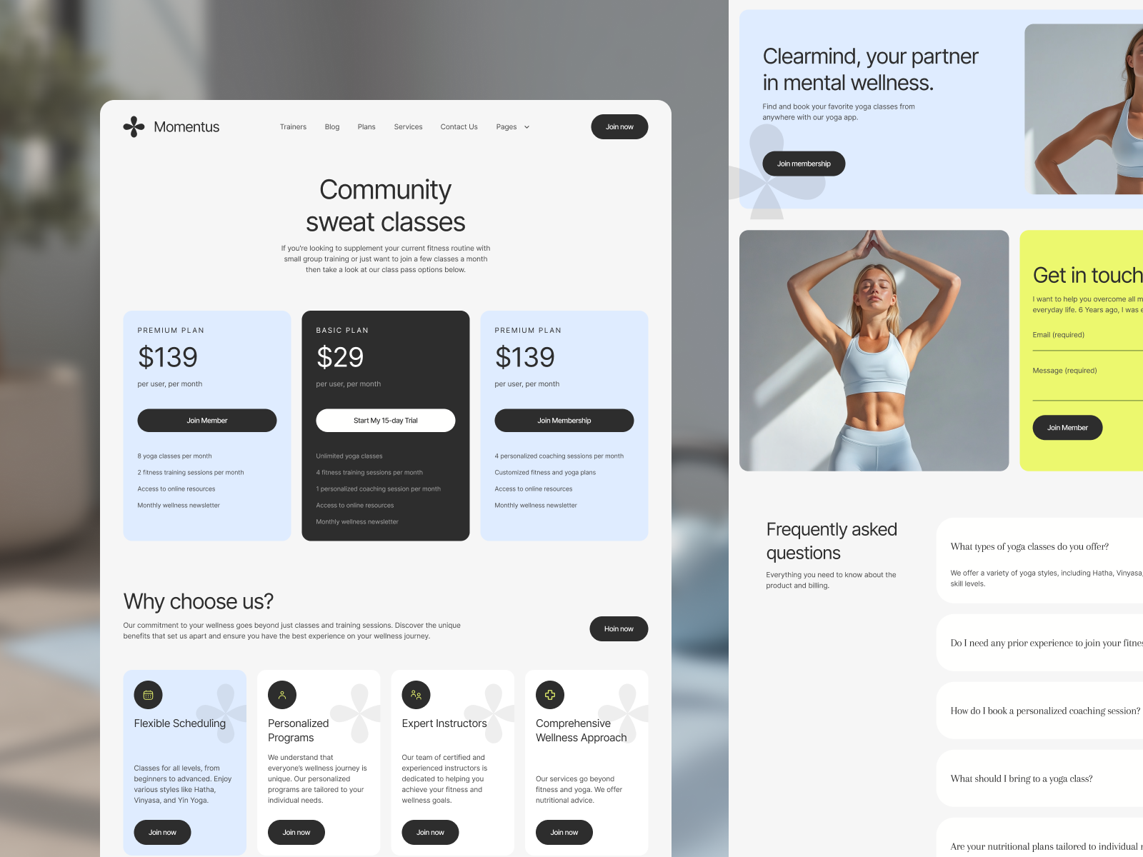 Momentus - Coaching Webflow Template (FREE FIGMA)