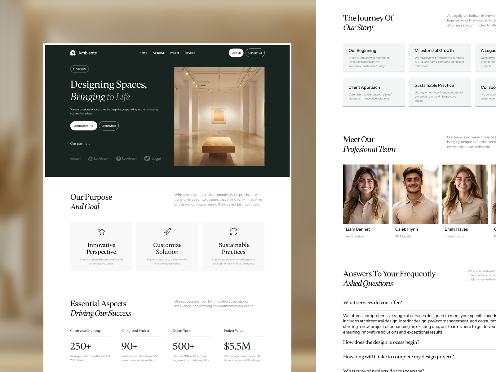 Ambiente - Design Webflow Template (FREE FIGMA)