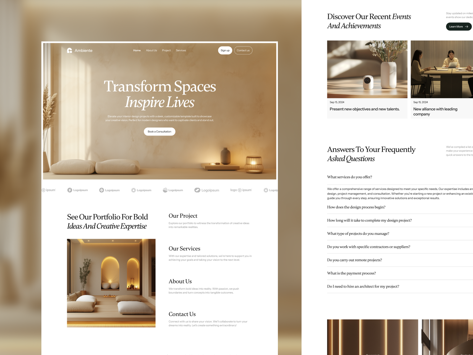 Ambiente - Design Webflow Template (FREE FIGMA)