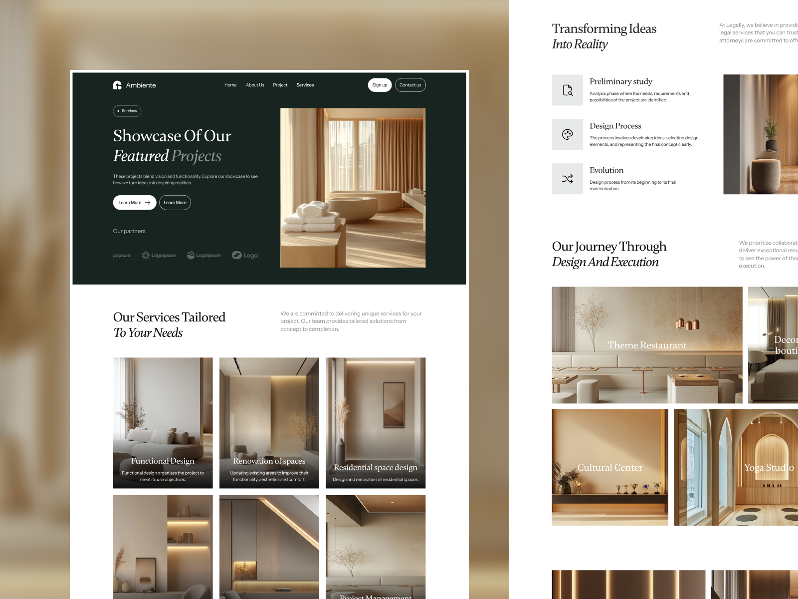 Ambiente - Design Webflow Template (FREE FIGMA)