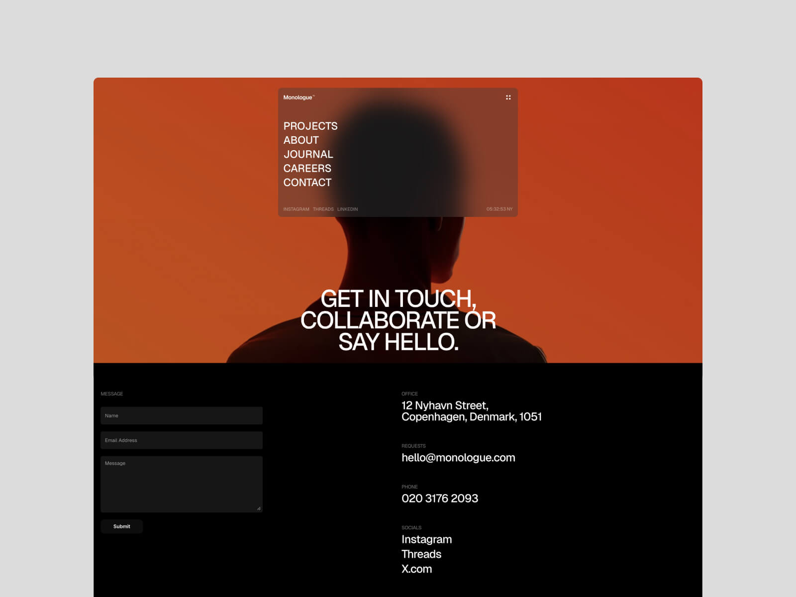 Monologue — Framer Portfolio Template