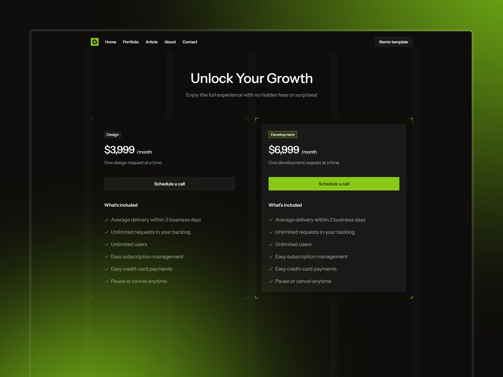 Grido - Framer Template