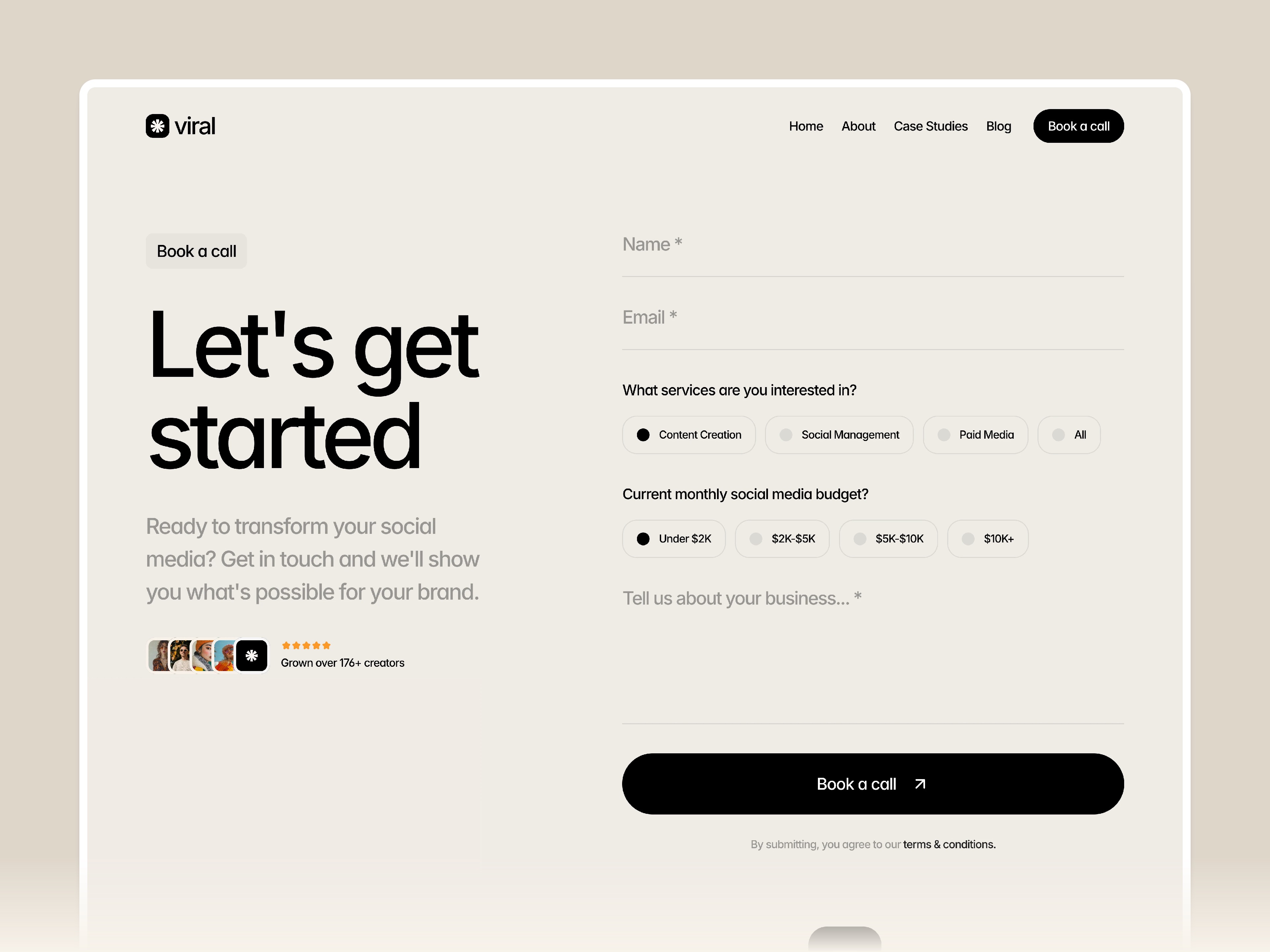Viral - Social Media Agency Framer Template