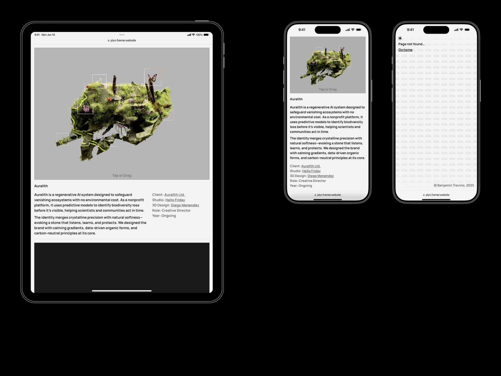 Plyń — Framer Portfolio Template