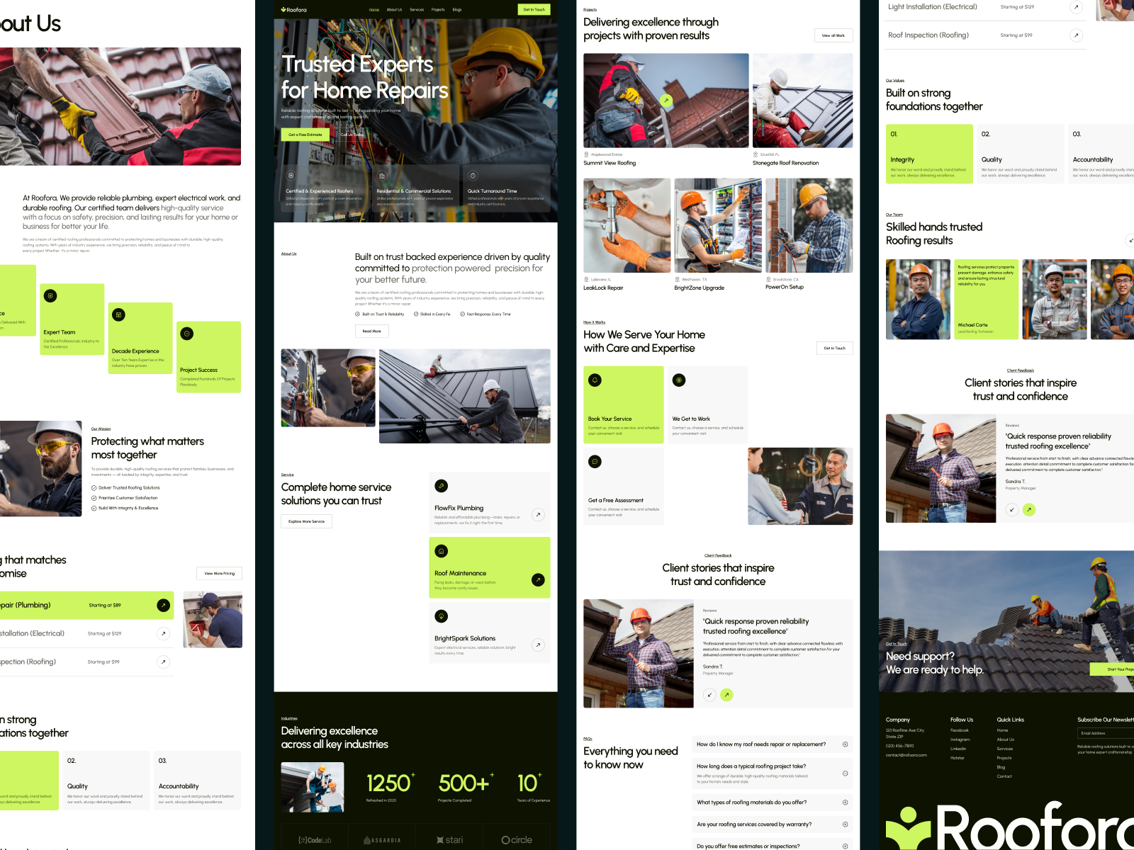 Roofora — Roofing & Solar Service Framer Template