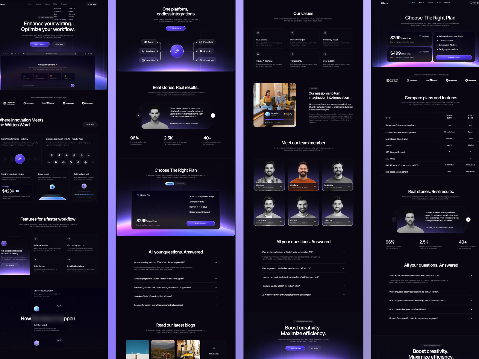 Gilberto - SaaS, AI, and Startup Framer Template