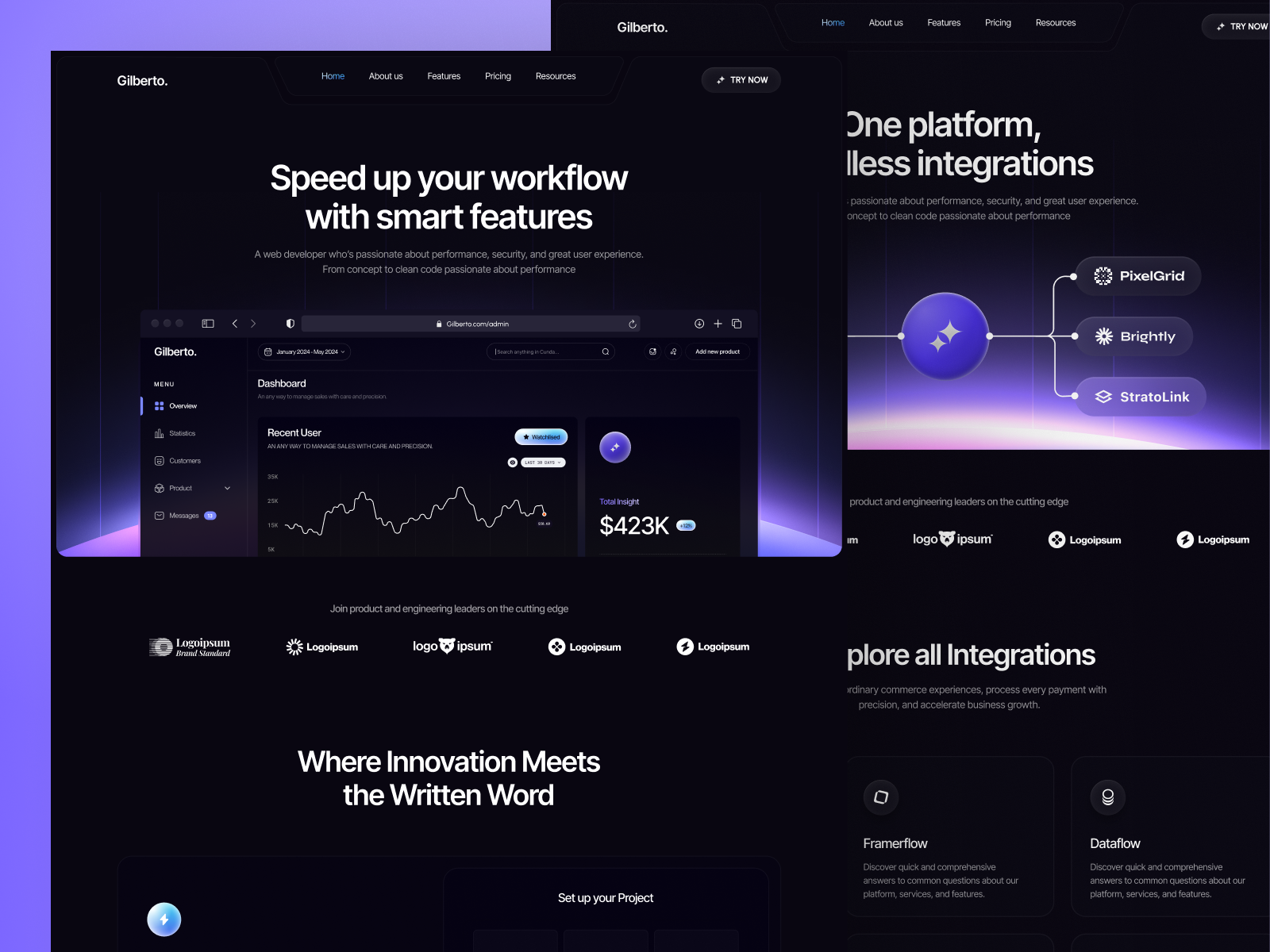 Gilberto - SaaS, AI, and Startup Framer Template