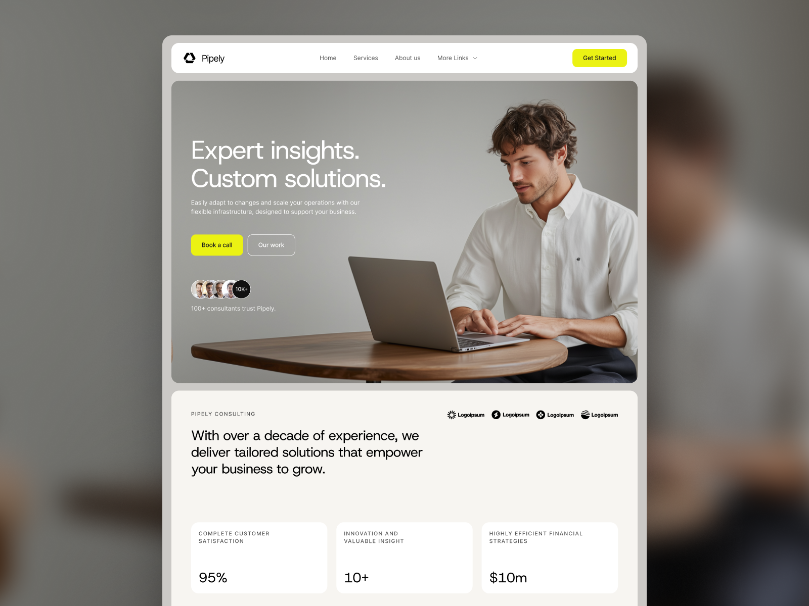 Pipely - Consulting Webflow Template (FREE FIGMA)