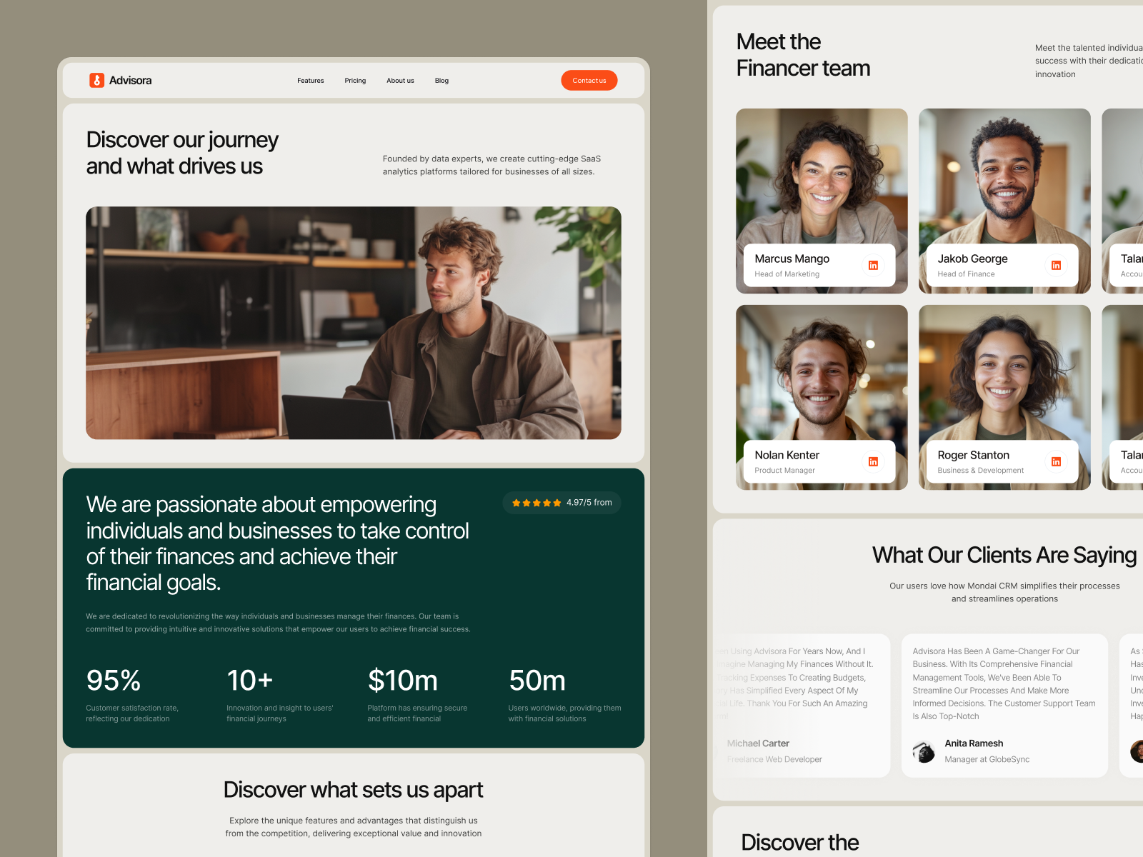 Advisora - Startup Webflow Template (FREE FIGMA)