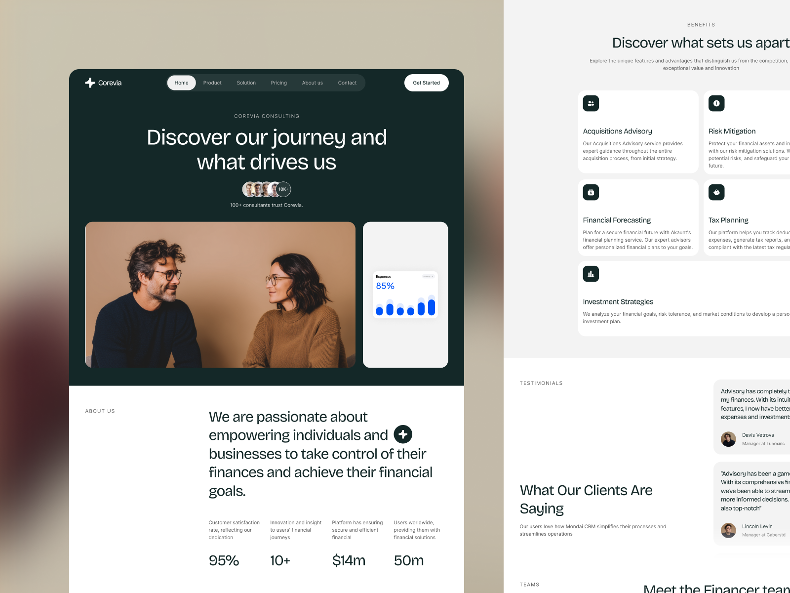 Corevia - Consulting Webflow template (FREE FIGMA)