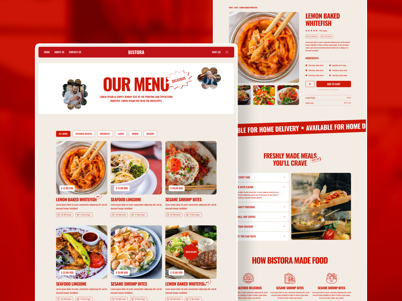 Bistora - Restaurant Webflow template (FREE FIGMA)