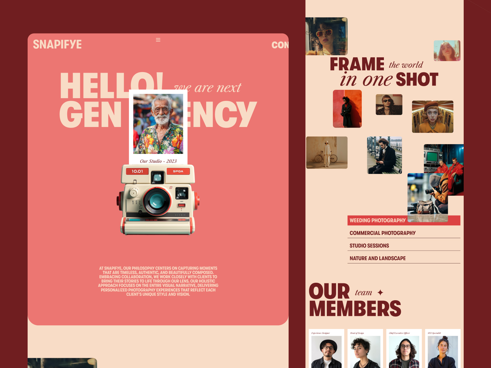 Snapifye - Portfolio & Agency Website Template