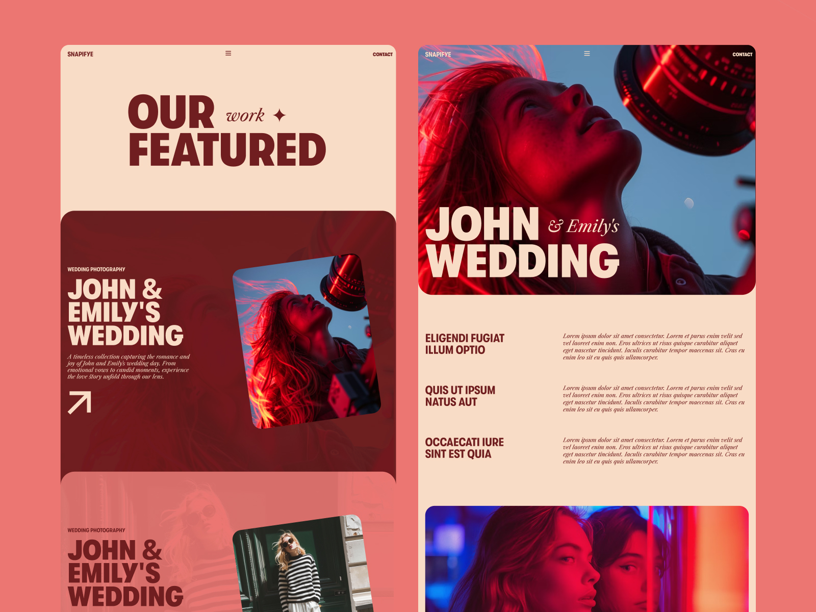 Snapifye - Portfolio & Agency Website Template