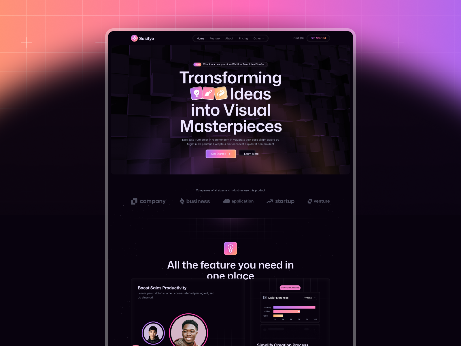 Sasifye - Technology & Saas Website Template