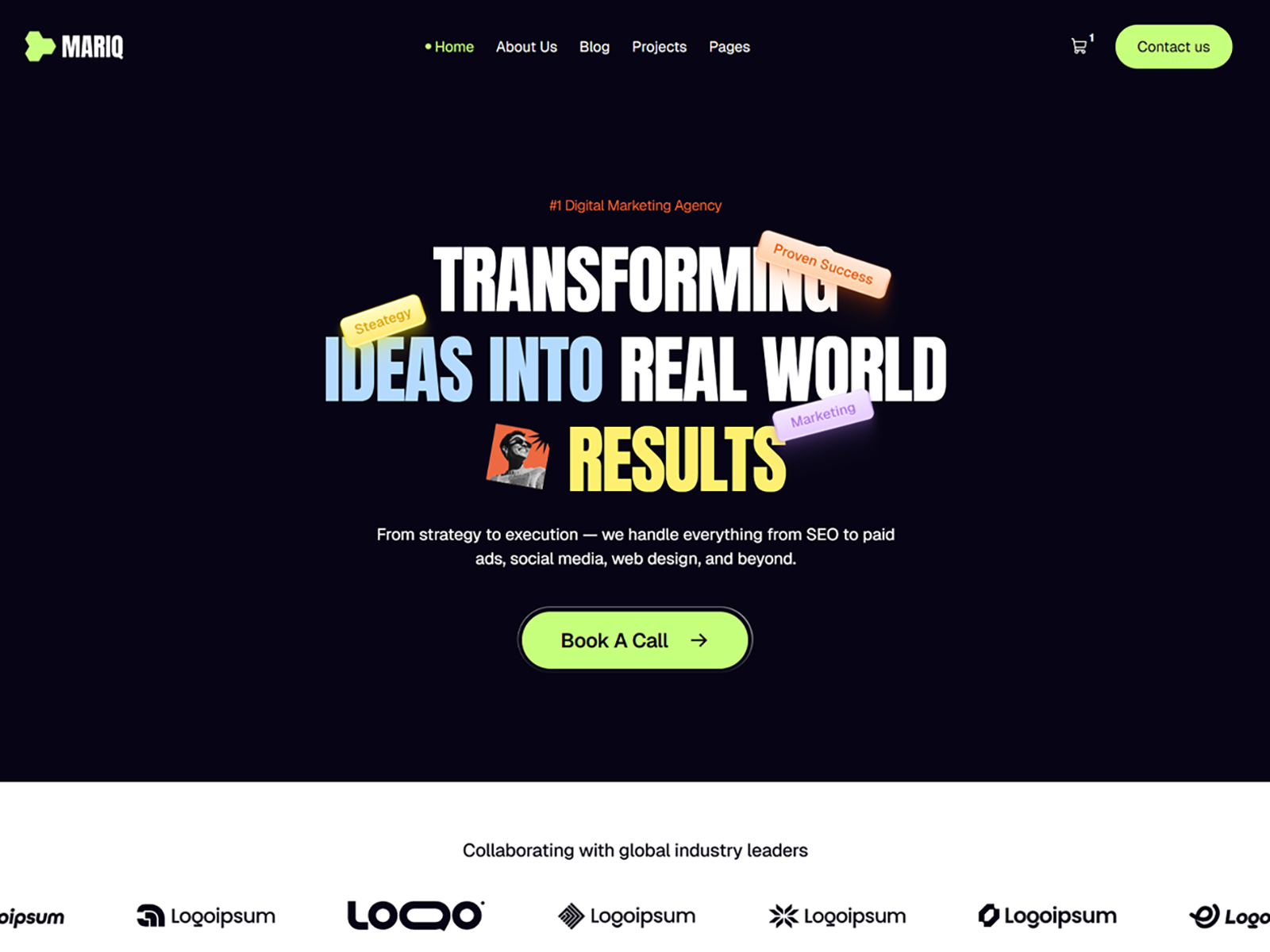 Mariq — Marketing Agency Webflow Template