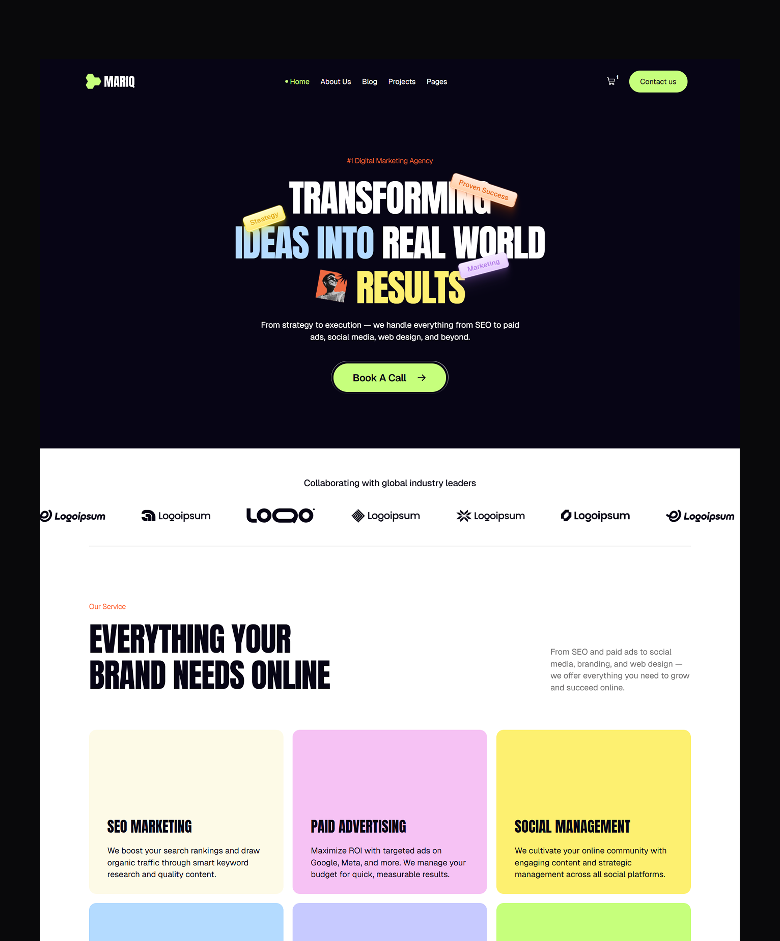 Mariq — Marketing Agency Webflow Template