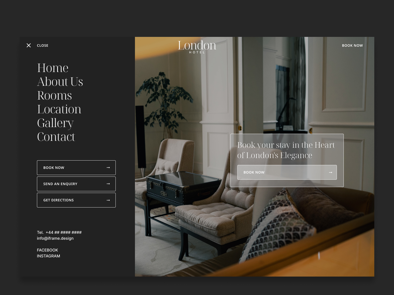 London Hotel - Framer Template