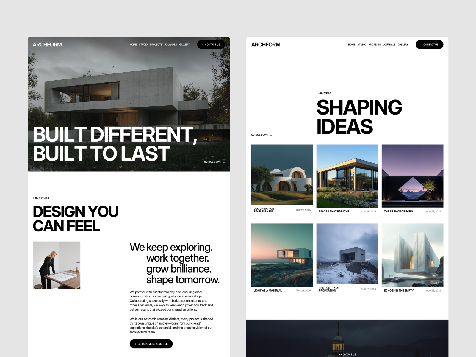 Archform Architecture Framer template