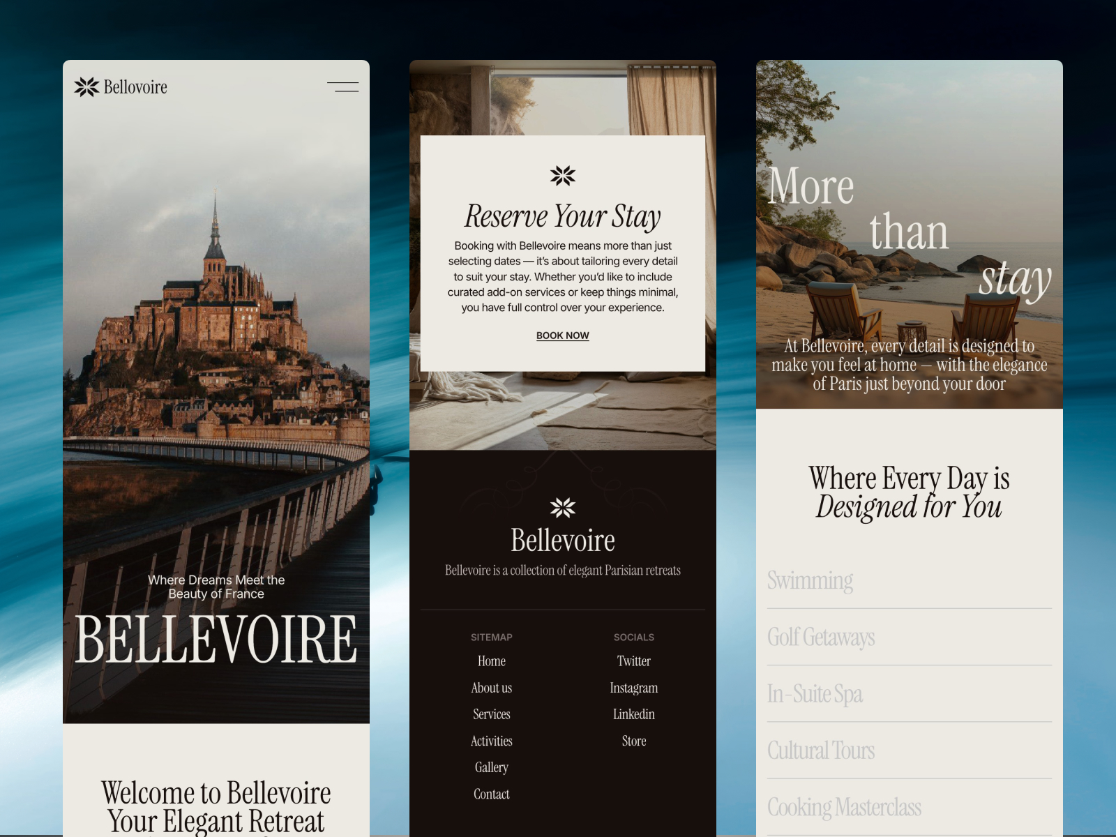 Bellevoire Luxury Resorts & Hotel Framer Template