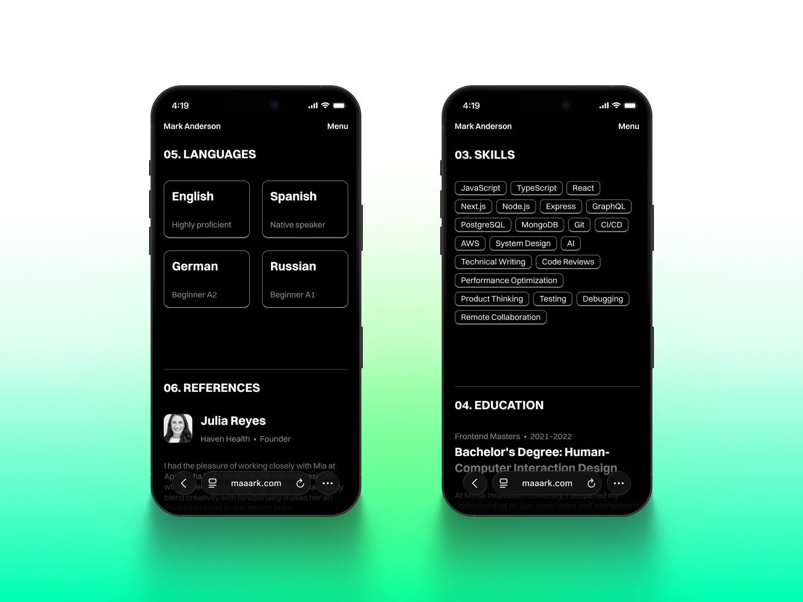 Syntax — Resume & CV Template