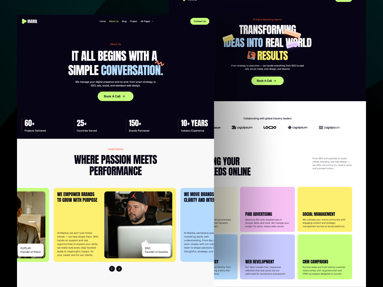 Mariq — Marketing Agency Template