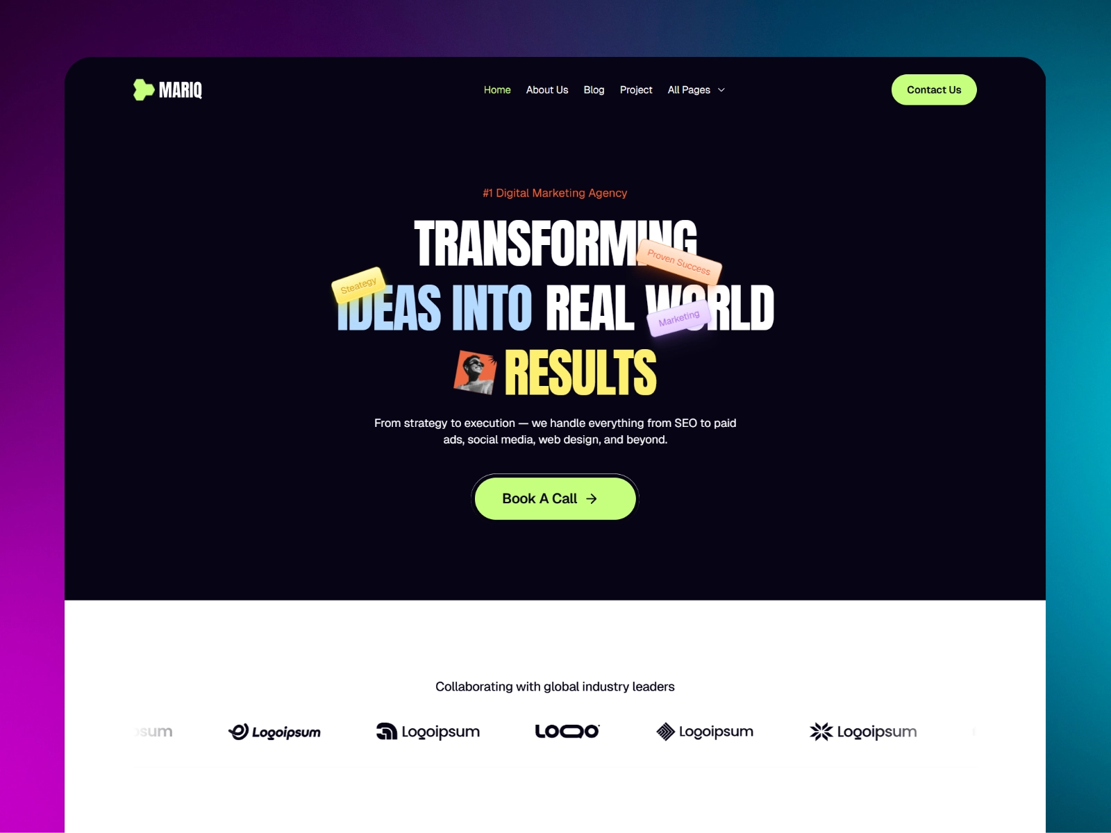 Mariq — Marketing Agency Template