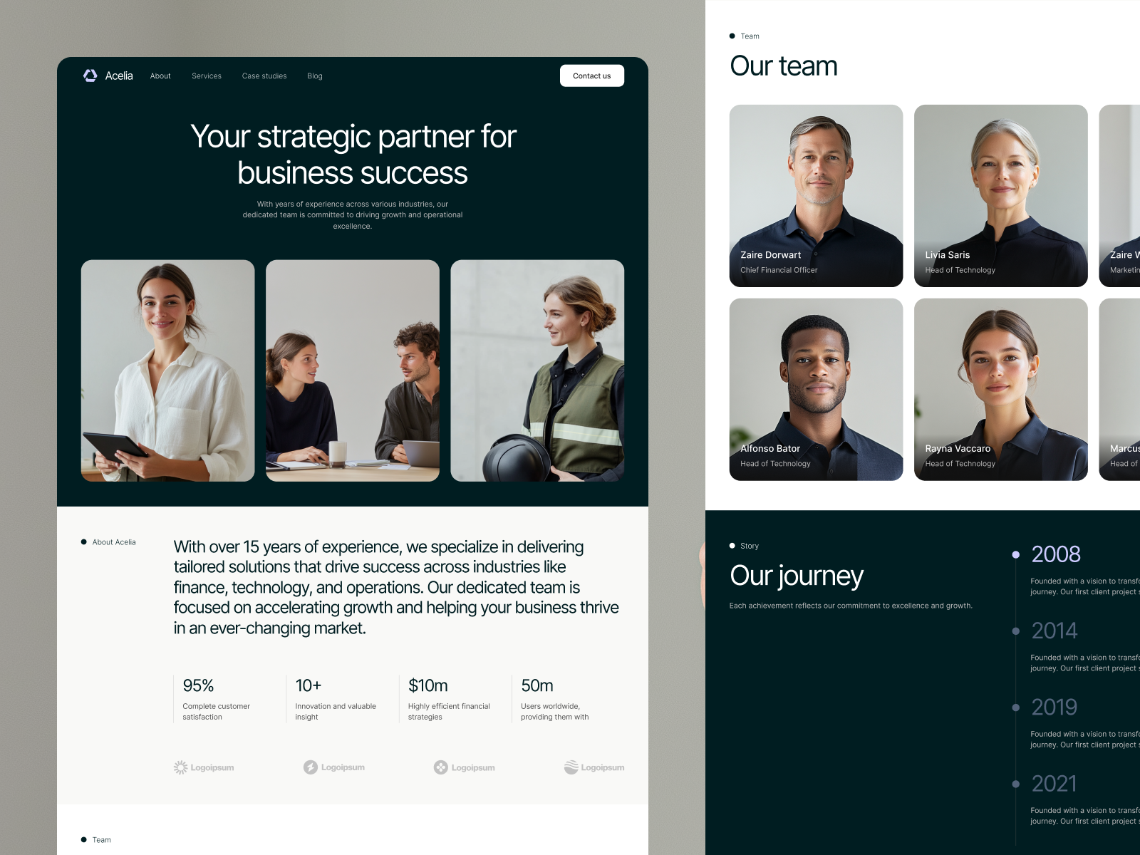 Acelia - Portfolio Webflow Template (FREE FIGMA)