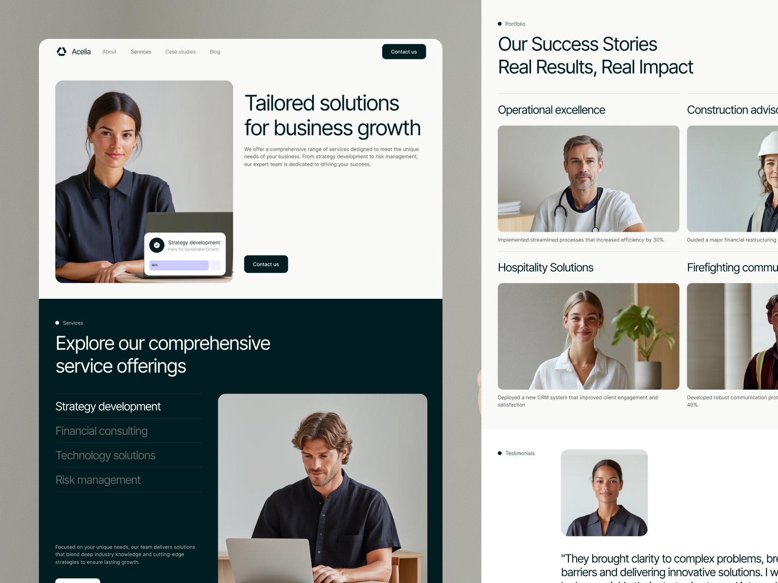 Acelia - Portfolio Webflow Template (FREE FIGMA)