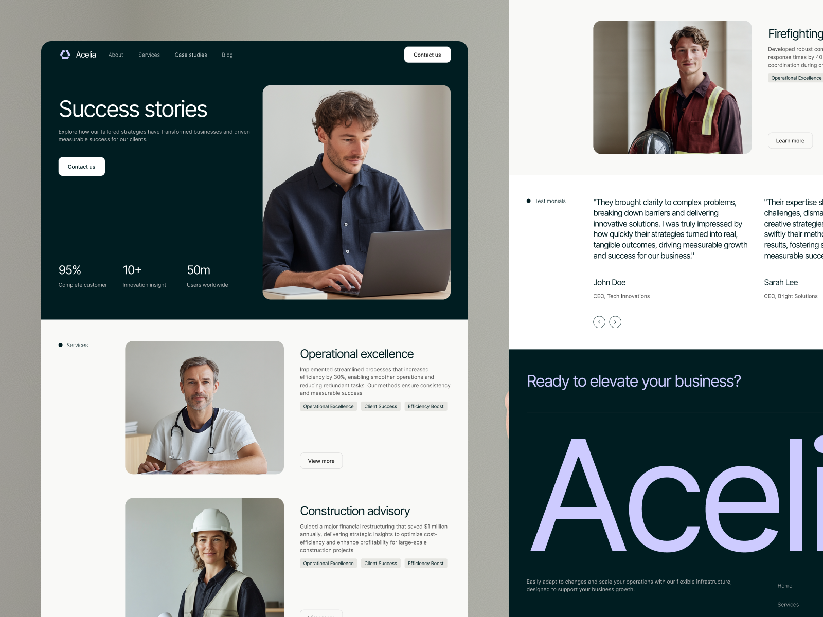 Acelia - Portfolio Webflow Template (FREE FIGMA)