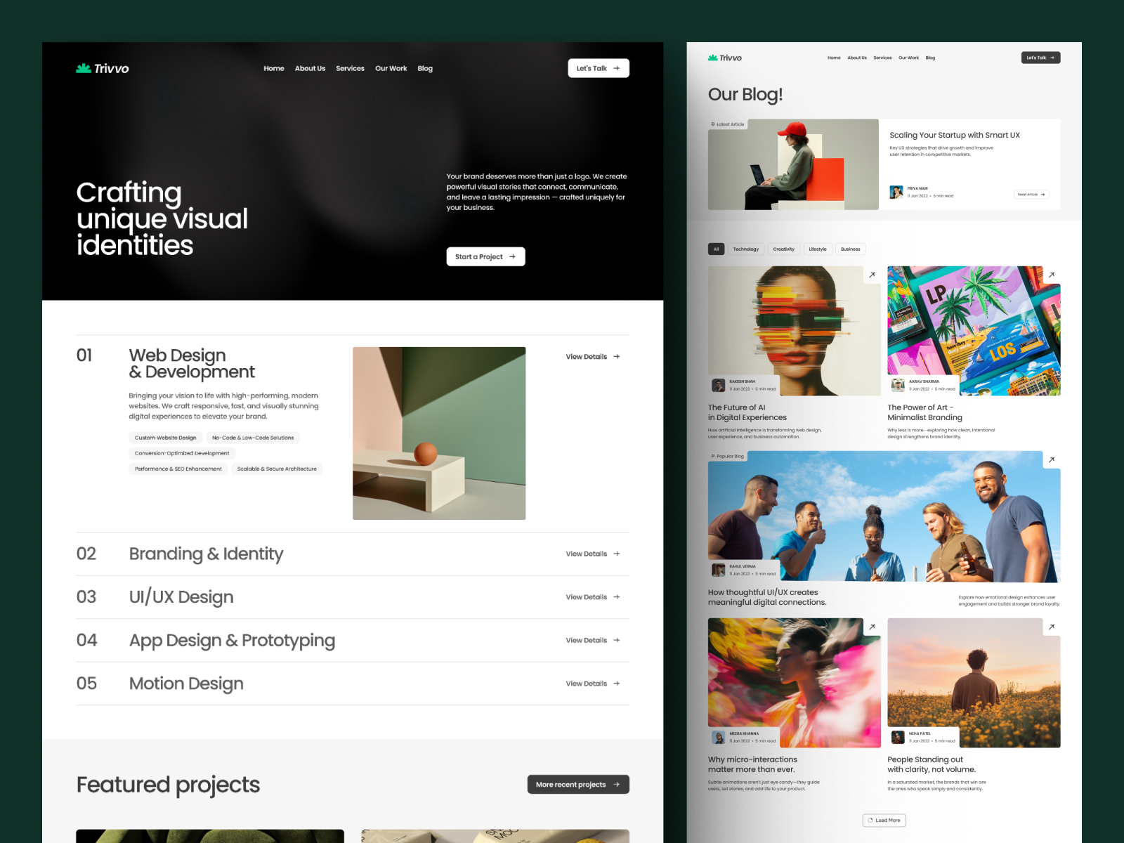 Trivvo - Portfolio & Agency Webflow Template