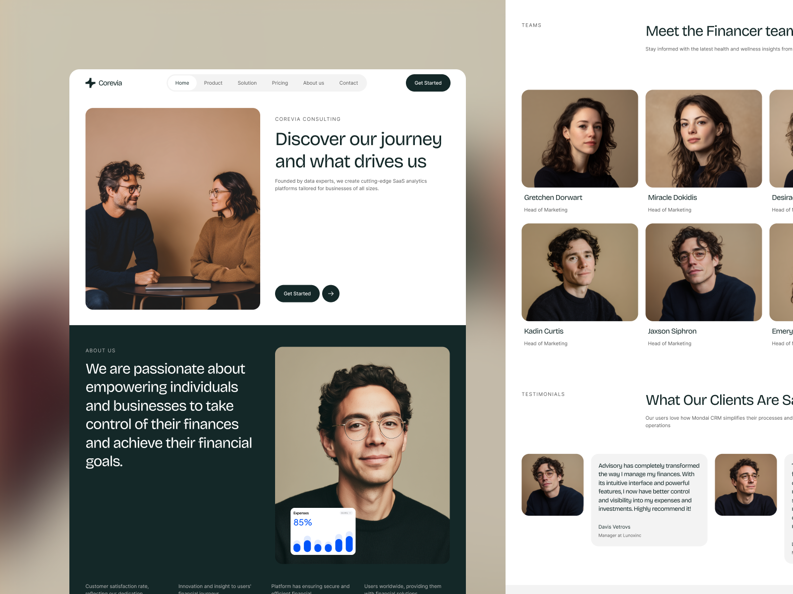 Corevia | Consulting Webflow template (FREE FIGMA)