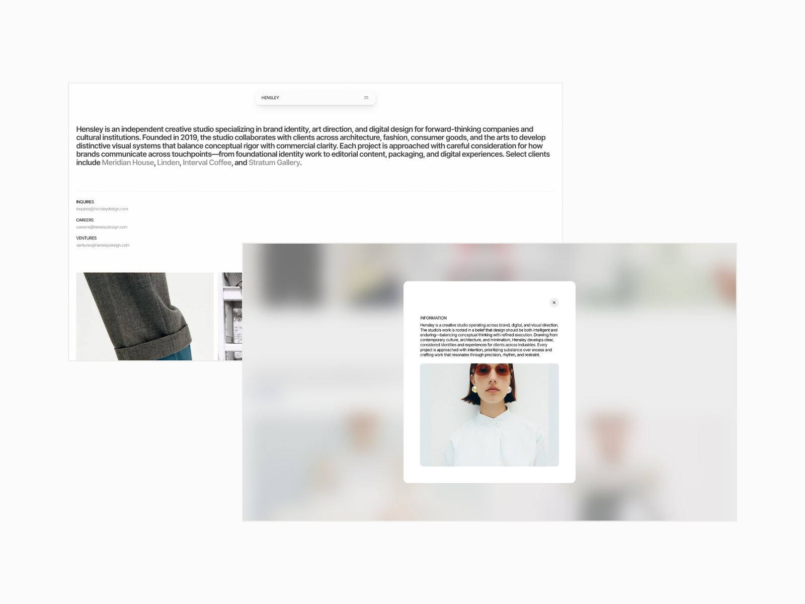 Hensley — Modern Framer Template