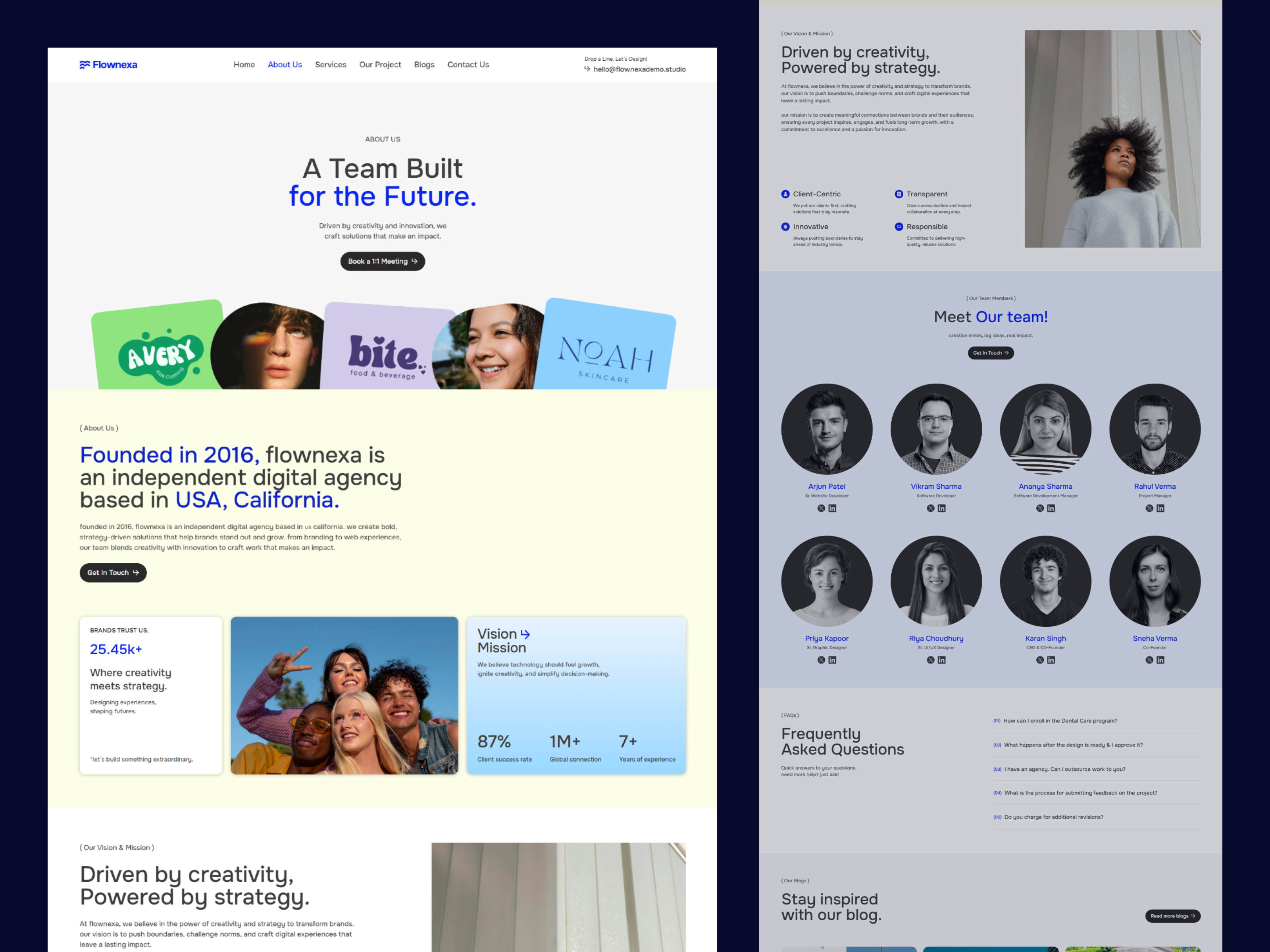 Flownexa - Creative Agency Website Template