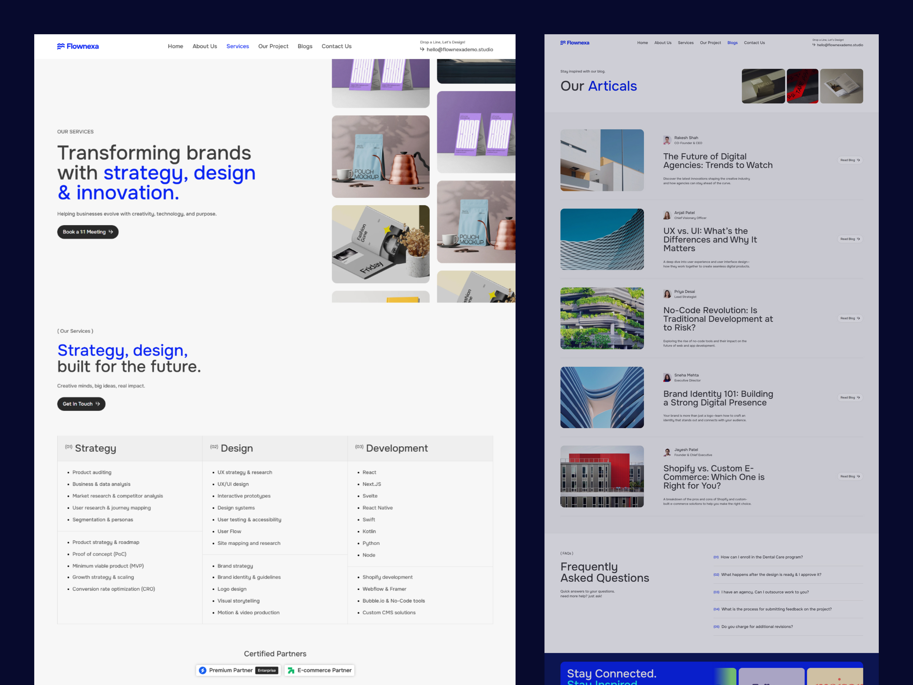Flownexa - Creative Agency Website Template