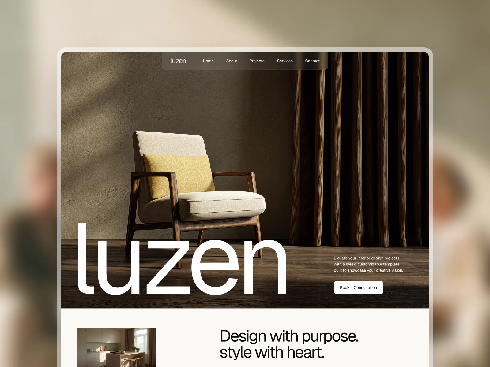 Luzen | Architecture Webflow template (FREE FIGMA)