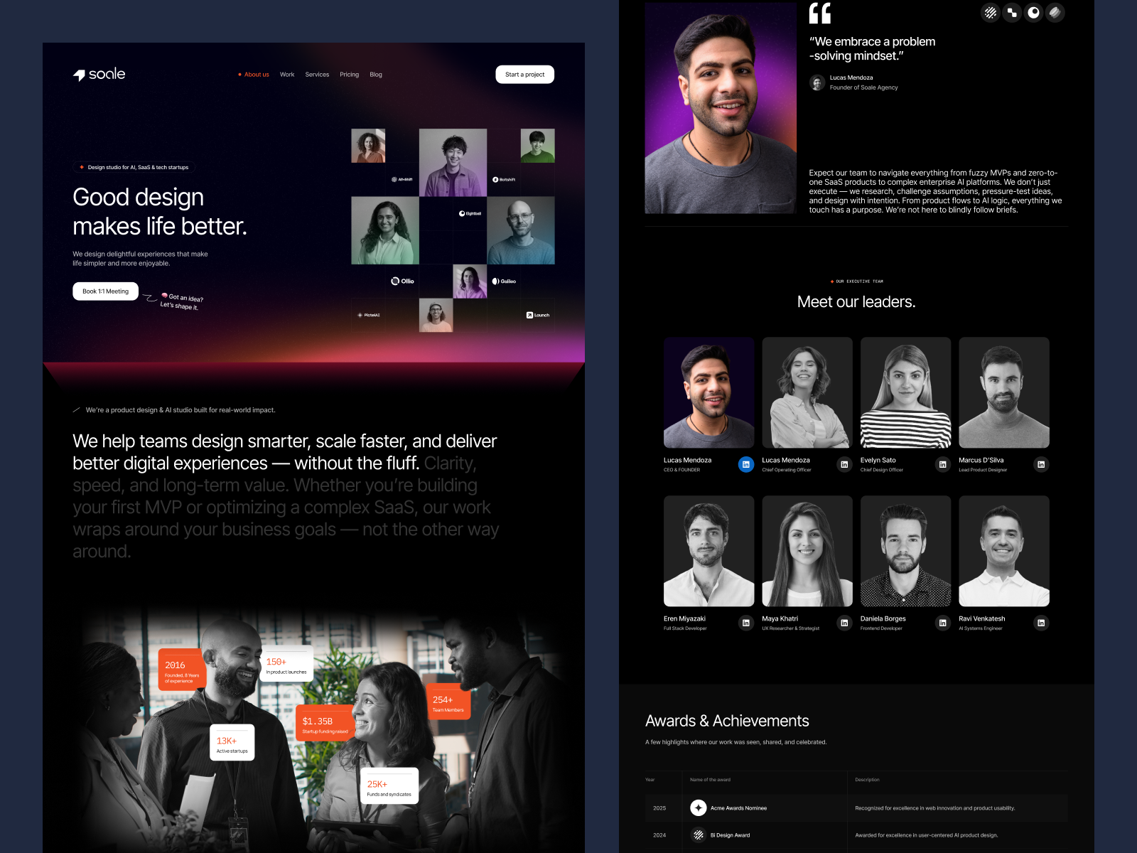 Soale Creative Agency Webflow Template(Free Figma)