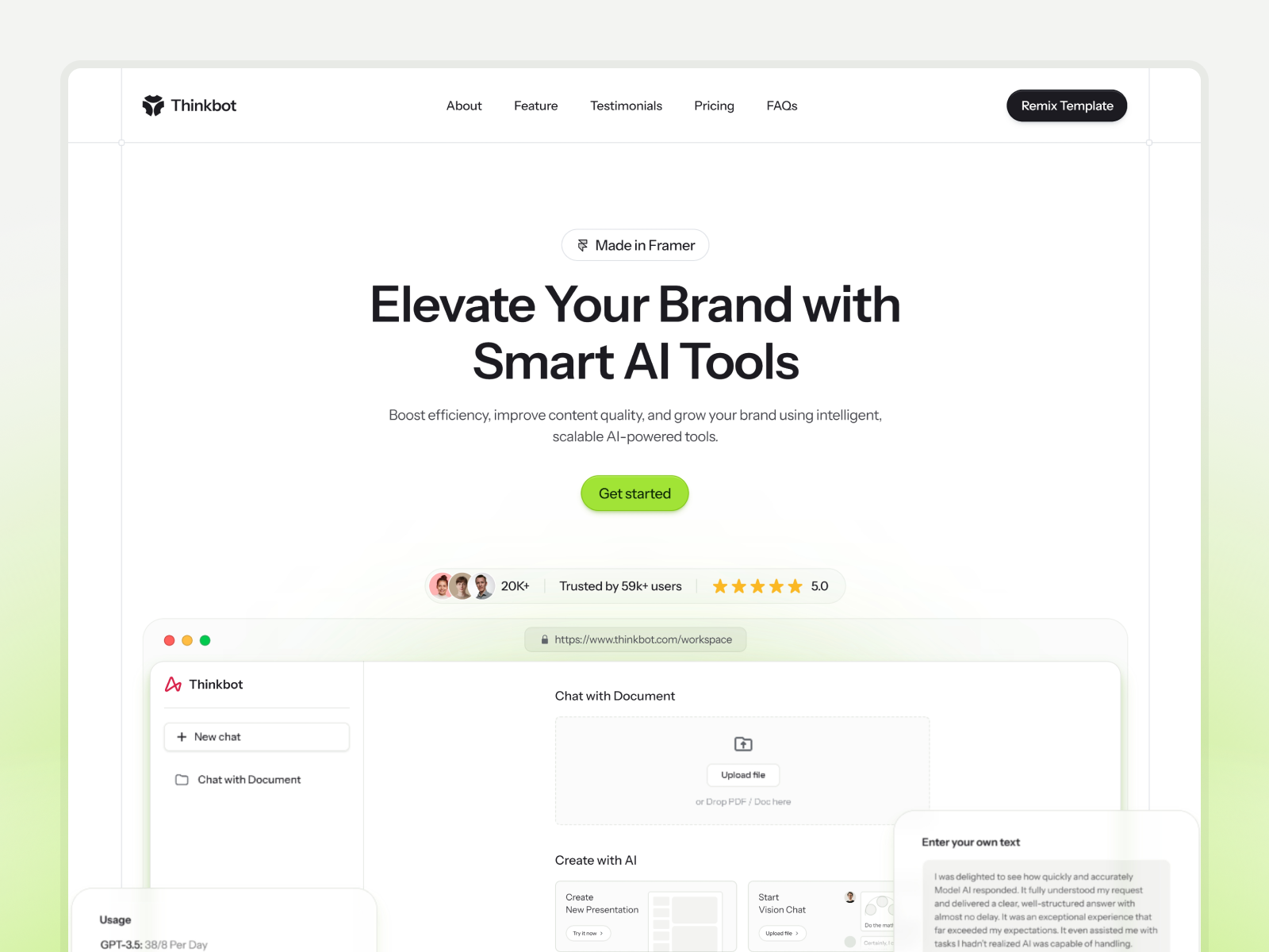 ThinkBot - AI Framer Template