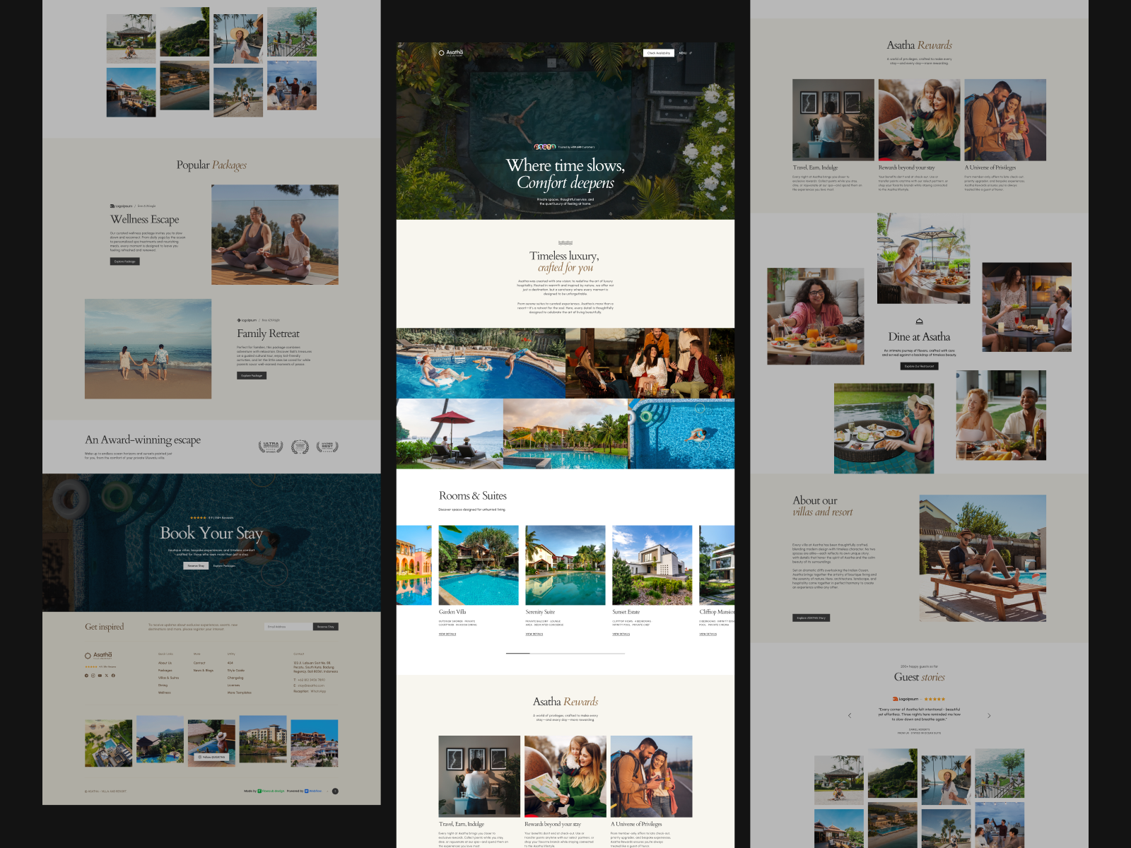 Asatha Luxury Travel Webflow Template (Free Figma)
