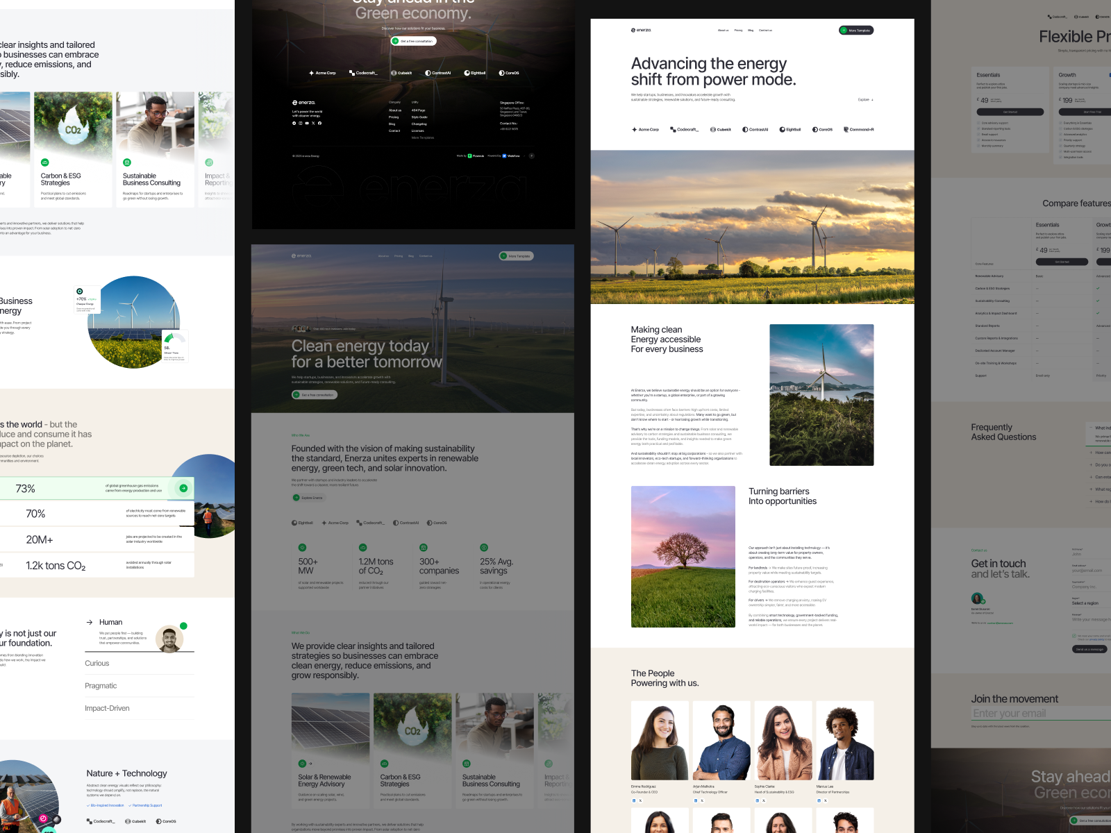 Enerza - Environment Webflow Template (Free Figma)
