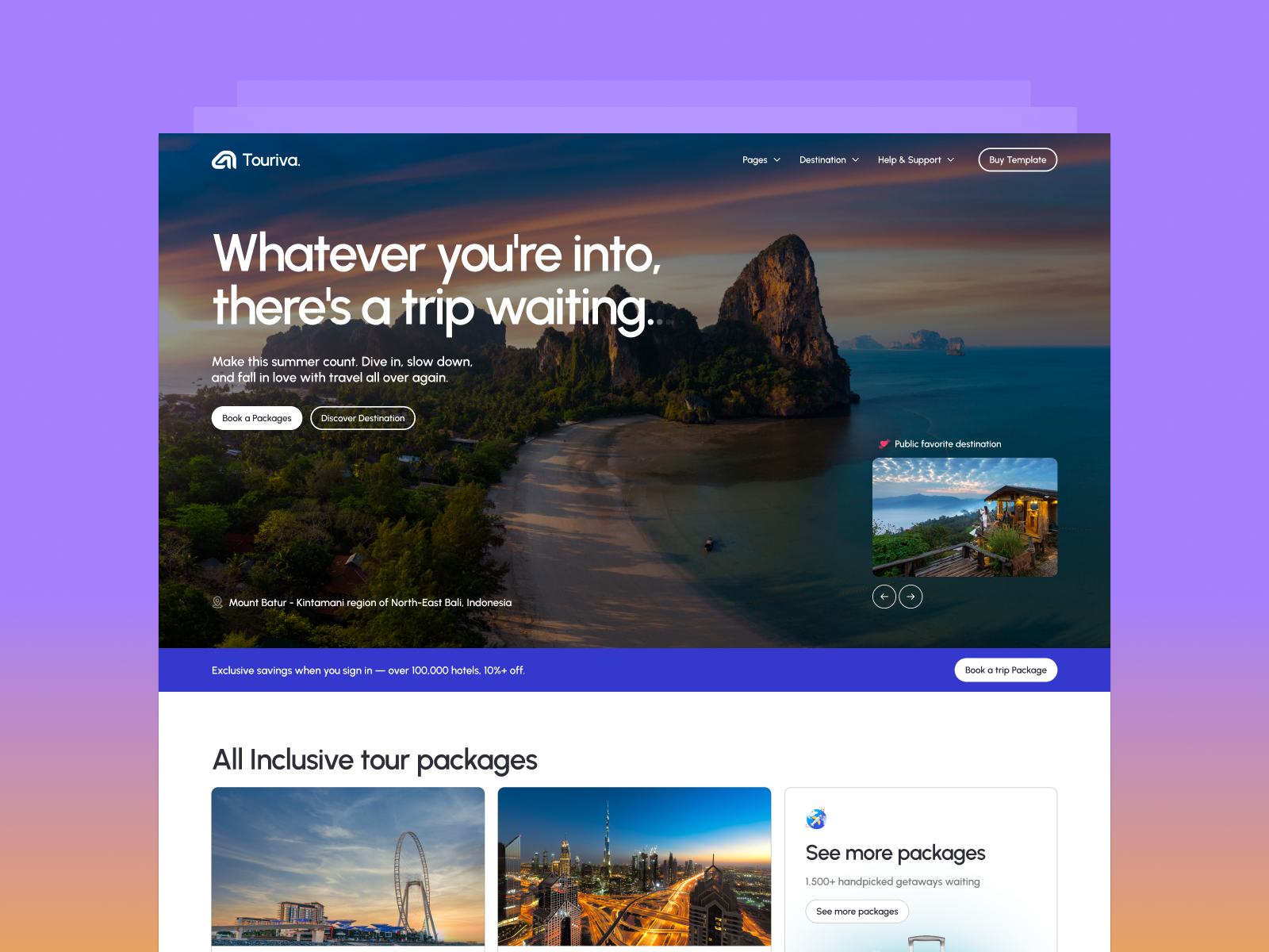 Touriva - Travel & Tourism Webflow Template