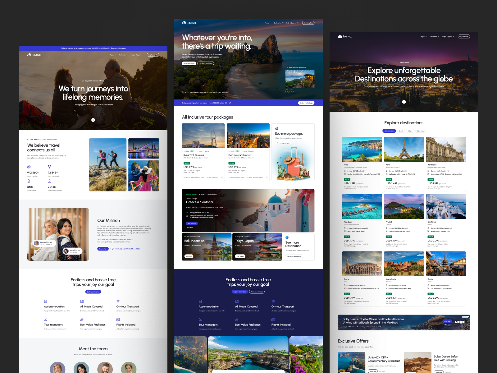 Touriva - Travel & Tourism Webflow Template