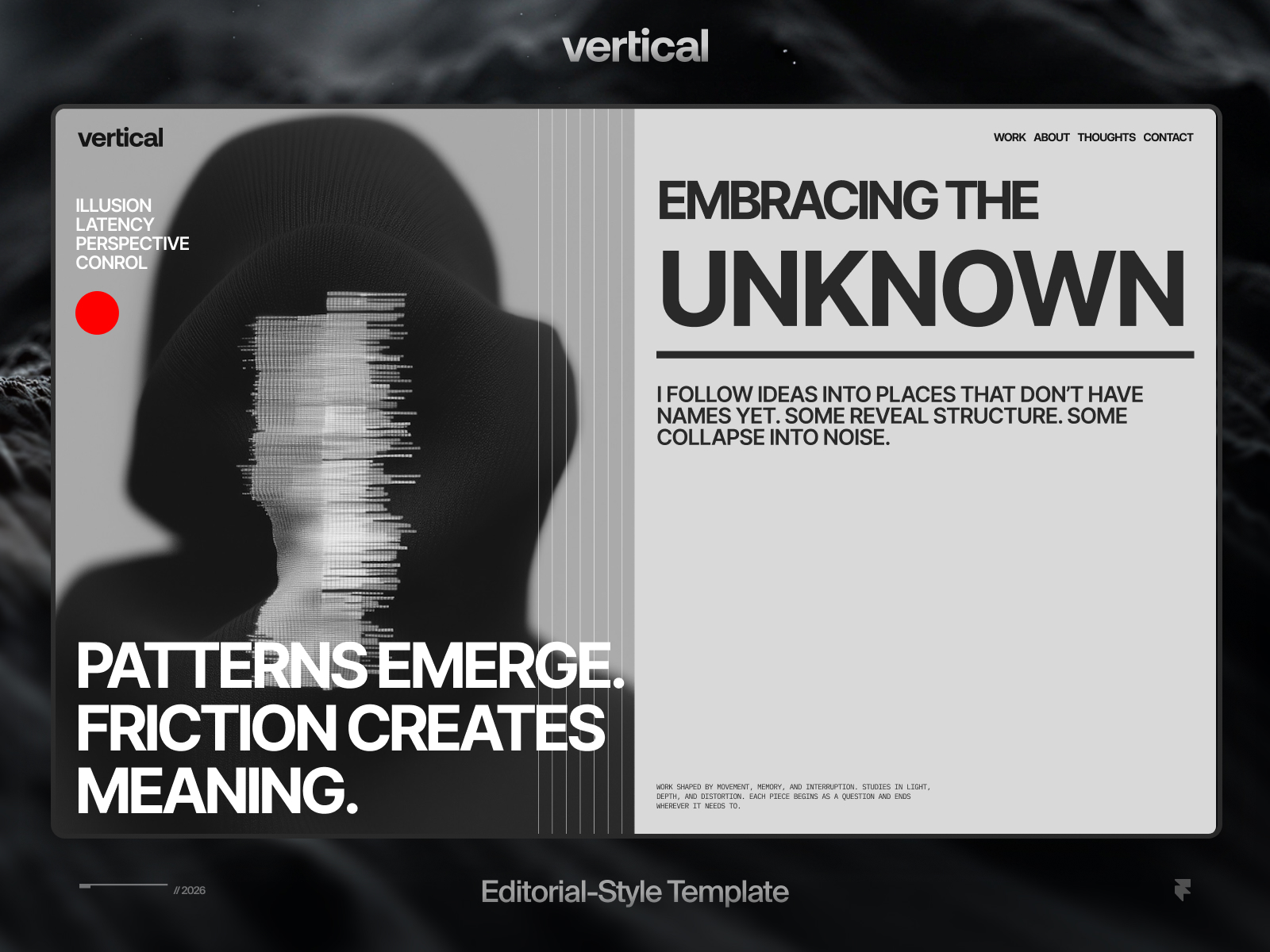 Vertical — Editorial-Style Portfolio Template