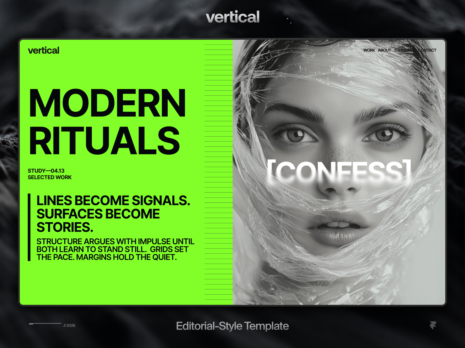 Vertical — Editorial-Style Portfolio Template