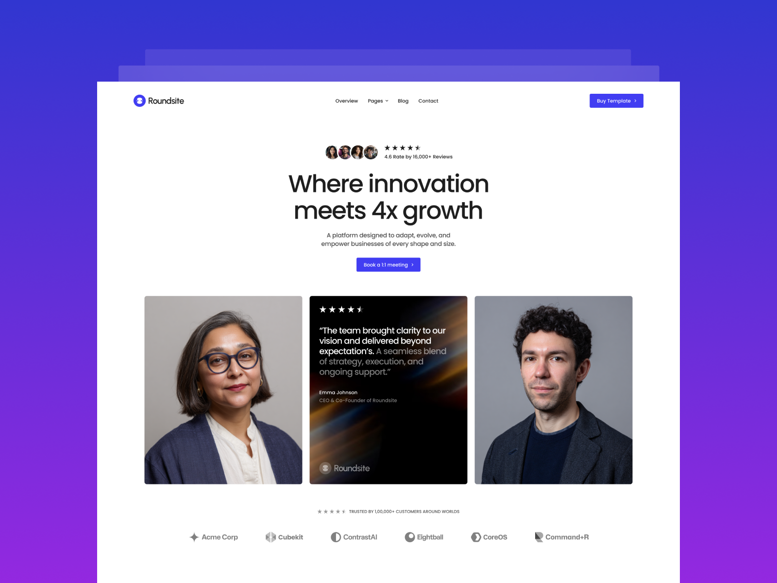 Roundsite — Professional & SaaS Webflow Template